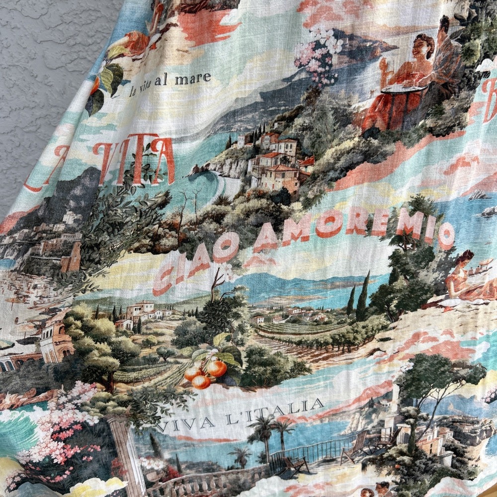 Italian Scenic Print Halter Sundress - Picture 3 of 12